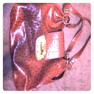 Copper brown tote bag